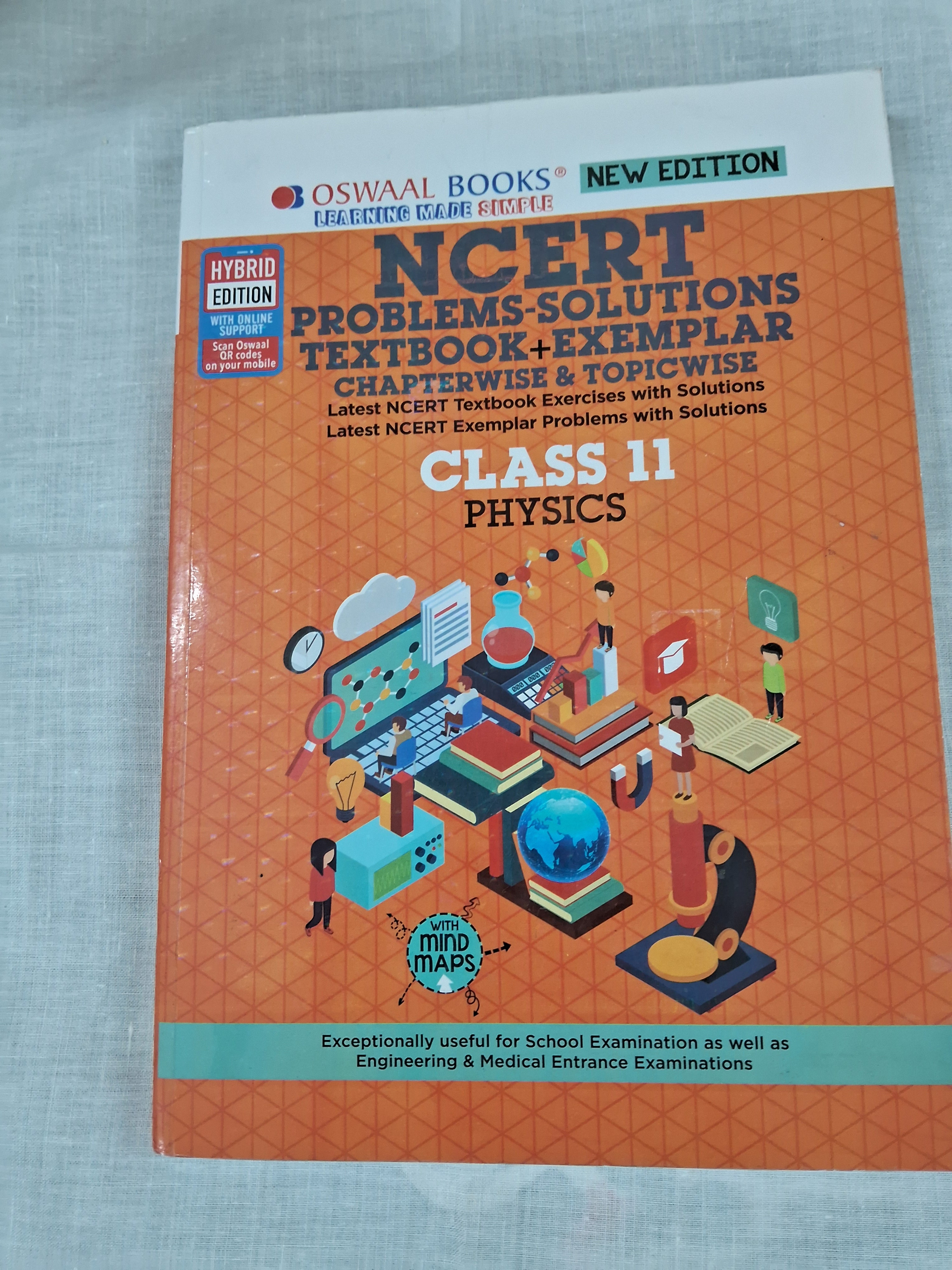 Oswaal Books' NCERT Problems-Solutions Textbook + Exemplar for Class 11 Physics